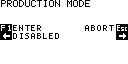 Production Mode disabled