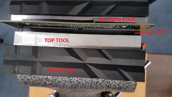 Press-Fit for DDR4 288-pin DIMM Test Head