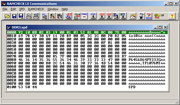 RAMCHECK LX
                      SPD hex viewer