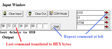 Diagnostics Input Screen