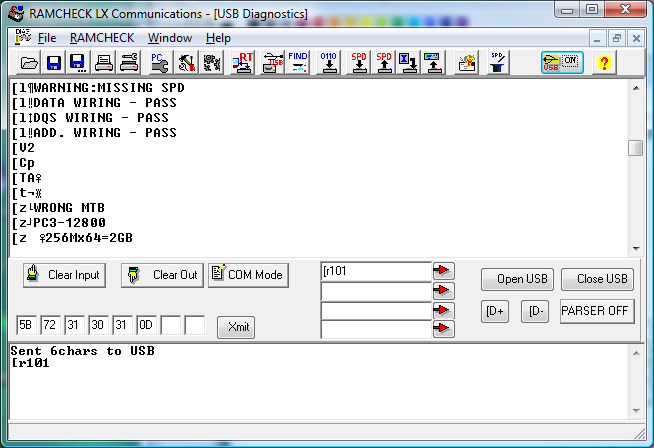 Diagnostics Screen