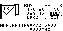 RAMCHECK test log summary