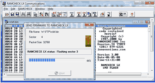 Flashing  firmware to RAMCHECK LX tester